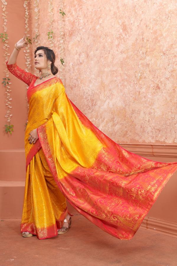 Macazo Bindi 1 Banarasi Soft Silk Designer Saree Collection